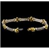 Image 3 : 1.60 ctw Diamond Bracelet - 14KT White and Yellow Gold