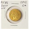 1912 $5 Indian Head Half Eagle Gold Coin