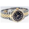 Image 3 : Rolex Mens 2 Tone 14K Black String Diamond & Sapphire Diamond Datejust Wristwatc