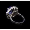 Image 3 : 5.12 ctw Tanzanite and Diamond Ring - 14KT White Gold