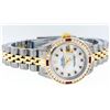 Image 3 : Rolex Ladies 2 Tone 14K MOP Ruby & Diamond Datejust Wristwatch