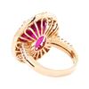 Image 3 : 8.69 ctw Rubellite And Diamond Ring - 14KT Rose Gold