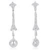 Image 1 : 14k White Gold 1.30CTW Diamond Earrings, (I1-I2/J)