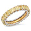 18K White Gold 3.79CTW Diamond Bracelet, (VS/Fancy Yellow)