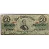 Image 1 : RARE 1863 CONFEDERATE $50 NOTE