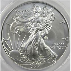 2014-W BURNISHED AMERICAN SILVER EAGLE