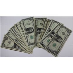 33PCS JOSEPH W. BARR DOLLAR NOTES