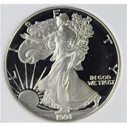 1991-S AMERICAN SILVER EAGLE