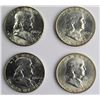 Image 1 : (4) FRANKLIN HALF DOLLARS