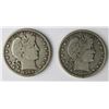 Image 1 : 1908-O & 1908-D BARBER HALF DOLLARS