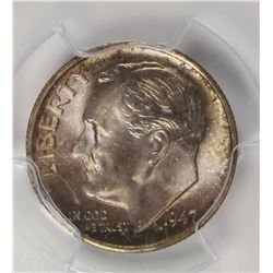 1947-S ROOSEVELT DIME PCGS MS67