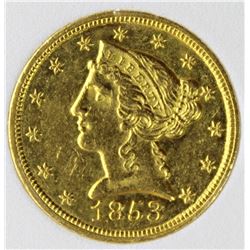 1853-C $5 GOLD