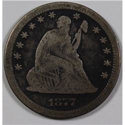 1877 CC SEATED QUARTER