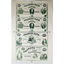 1860'S VIRGINIA TRADERS BANK PROOF SHEET