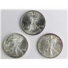 Image 1 : 1995, 1998 AND 1999 AMERICAN SILVER EAGLES