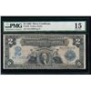 Image 1 : 1899 $2 Mini Porthole Silver Certificate PMG 15