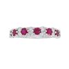 Image 1 : 14KT White Gold Ruby and Diamond Ring