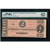 Image 1 : 1864 $2 Confederate States of America Note PMG 62EPQ