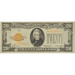 1928 $20 Gold Certificate