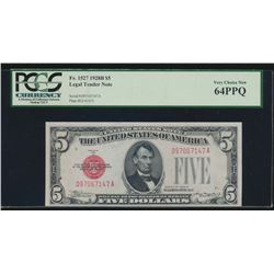 1928B $5 Legal Tender Note PCGS 64PPQ