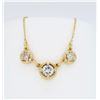 Image 1 : 14KT Yellow Gold 0.90ctw Diamond Pendant with Chain