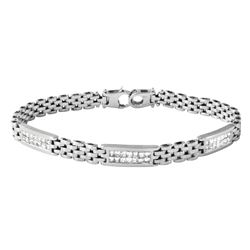 14KT White Gold 1.05ctw Diamond Bracelet