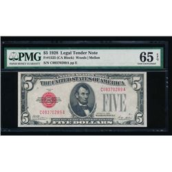 1928 $5 Legal Tender Note PMG 65EPQ