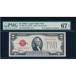 1928D $2 Legal Tender Note PMG 67EPQ