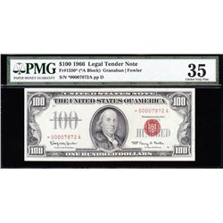 1966 $100 Legal Tender STAR Note PMG 35