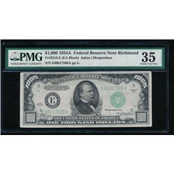 1934A $1000 Richmond Federal Reserve Note PMG 35