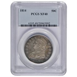 1814 Capped Bust Half Dollar Coin PCGS XF40