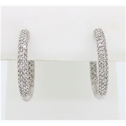 14KT White Gold 0.35ctw Diamond Earrings