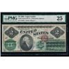 Image 1 : 1862 $2 Legal Tender Note PMG 25