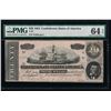 Image 1 : 1864 $20 Confederate States of America Note PMG 64EPQ