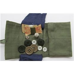 WWI US MILITARY SEWING KIT WITH BUTTONS.