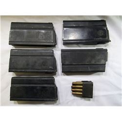 U.S. M14 MAGAZINES & GARAND CLIP- 6 ITEMS TOTAL