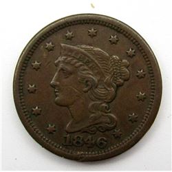 1846 LARGE CENT VF