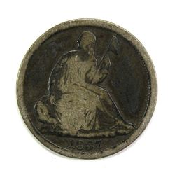 1837 SEATED HALF DIME- GOOD/VG