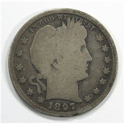 1897-S BARBER QUARTER GOOD