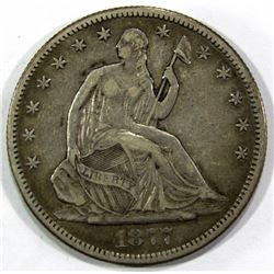 1877-S SEATED HALF DOLLAR VF