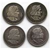 Image 1 : 4-1892 COLUMBIAN HALF DOLLARS
