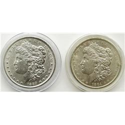 2 - AU MORGAN DOLLARS: 1884-O & 1889