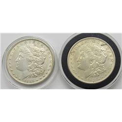 2-XF MORGAN DOLLARS: 1886 & 1921