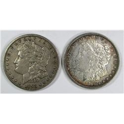 1898-S FINE & 1880-O VF MORGAN $