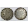 Image 1 : 1898-S FINE & 1880-O VF MORGAN $