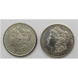 2-MORGAN SILVER DOLLAR 1881-S, '82-S