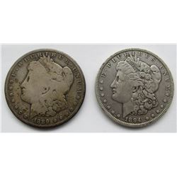 1889-O GOOD & 1894-O FINE MORGAN $