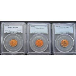 3- PCGS Wheat Cent Pennies