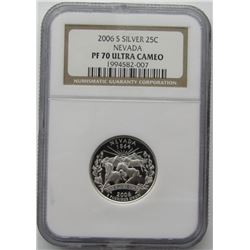 2006-S SILVER QTR NGC PF 70 UC