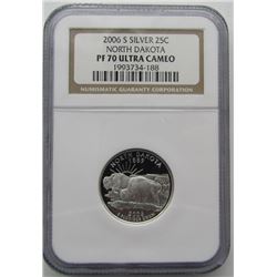 2006-S SILVER QTR NGC PF 70 UC
